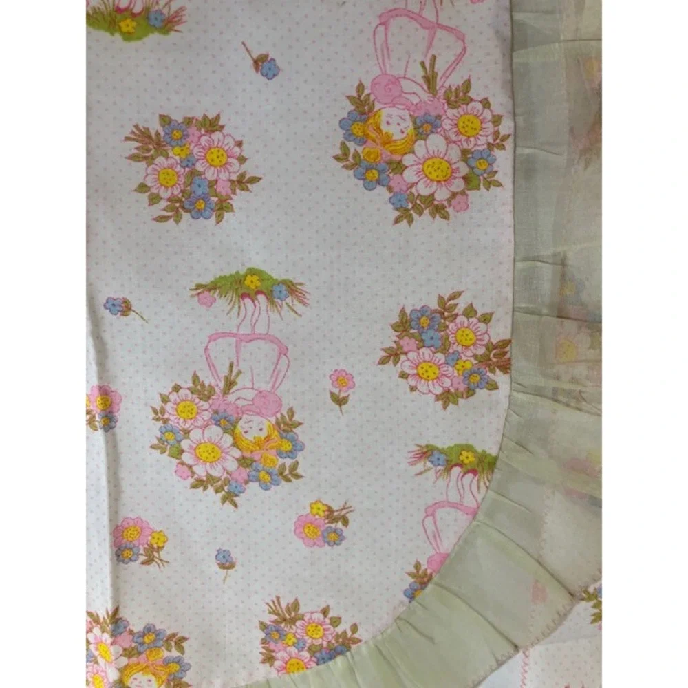 Sheer Ruffled Hostess Apron‎ Size Small to Medium Pink Hand Made